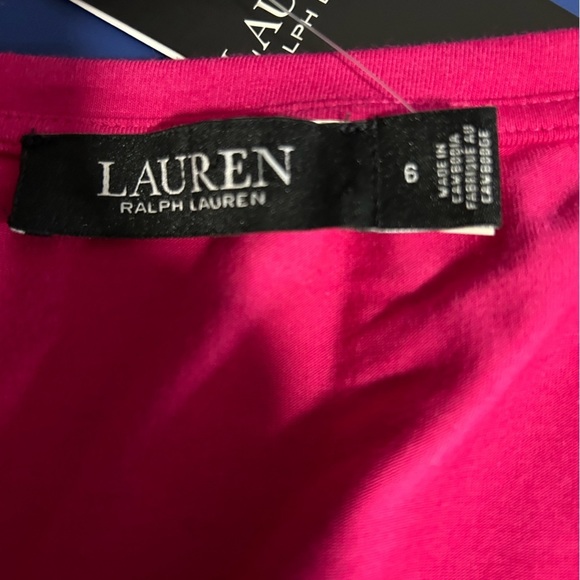 NWT Lauren Ralph Lauren Sport Pink Maxi Tie Waist Knit Dress with Split Hem 6 - Picture 4 of 6
